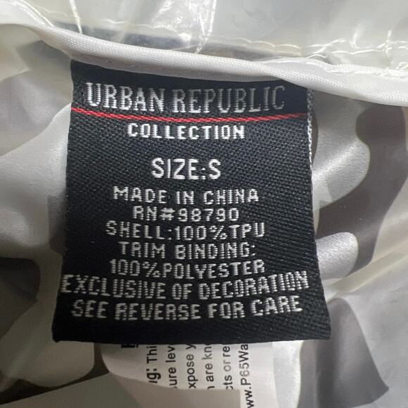 Urban Republic Collection Clear Camouflage Hooded Raincoat Jacket Size Small - Picture 4 of 5